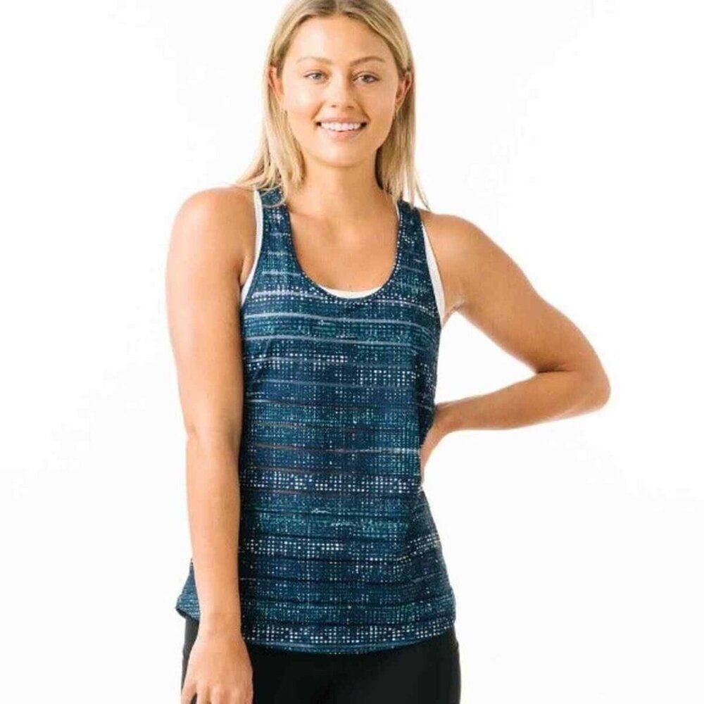 ZYIA Night Sky Havana Blue Tank  Top Size XXL
